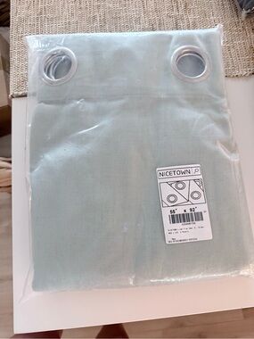 Two Light Sage Grommet Top Curtain Panel